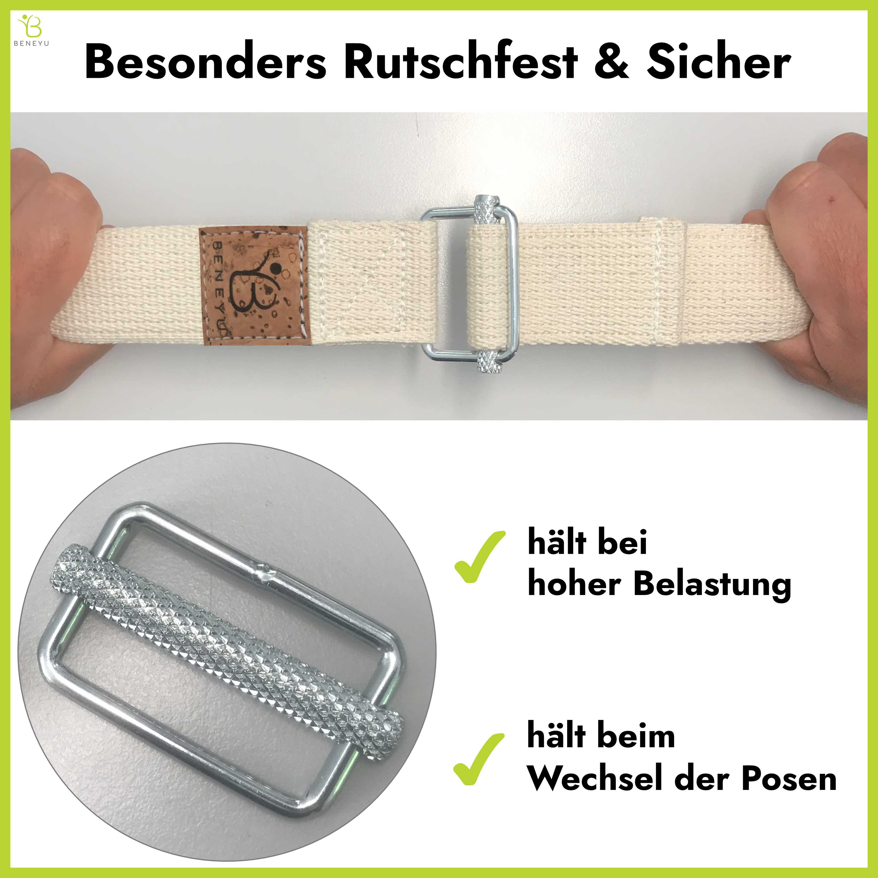 Rutschfester Yoga Gurt - Made in Germany – beneyu