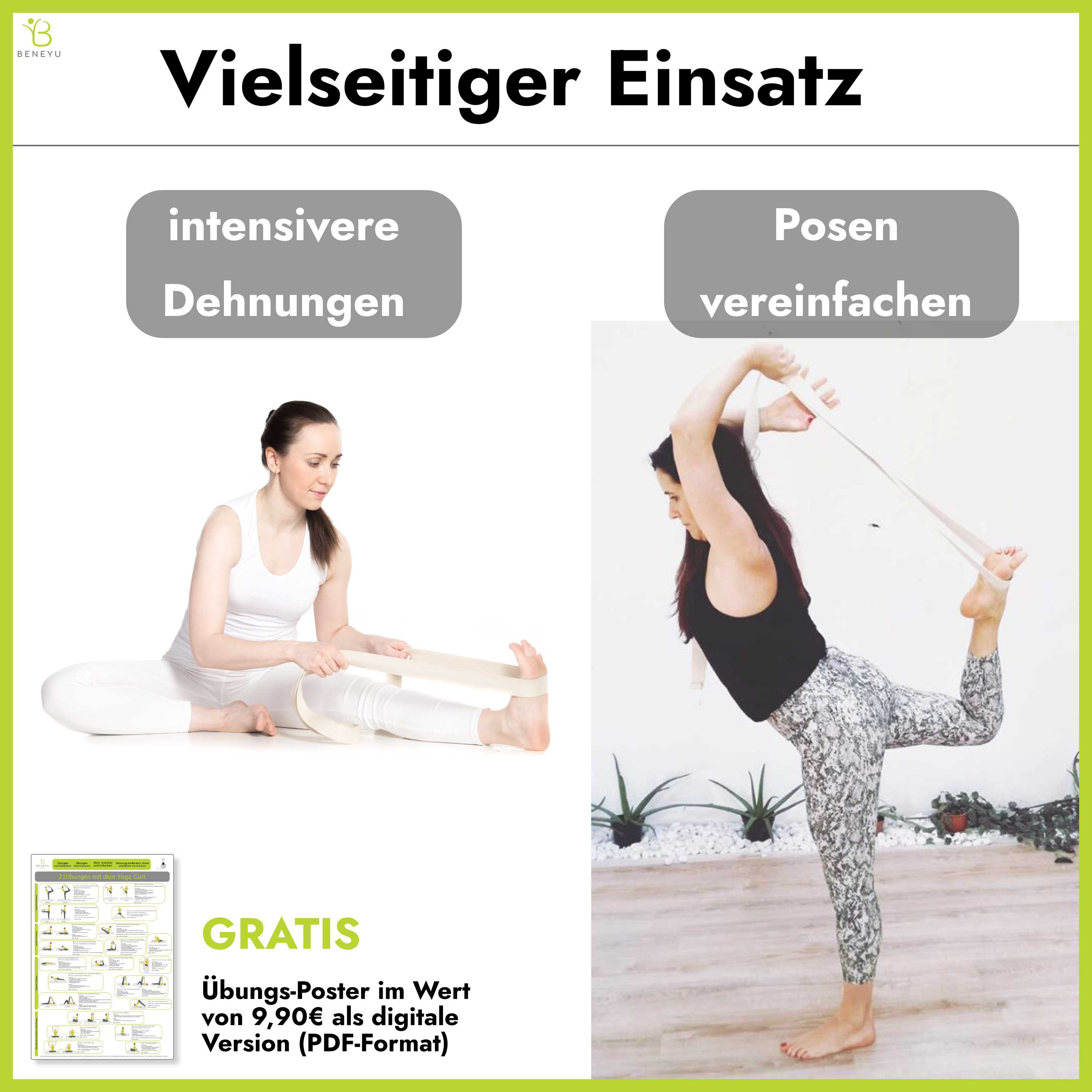 Rutschfester Yoga Gurt - Made in Germany